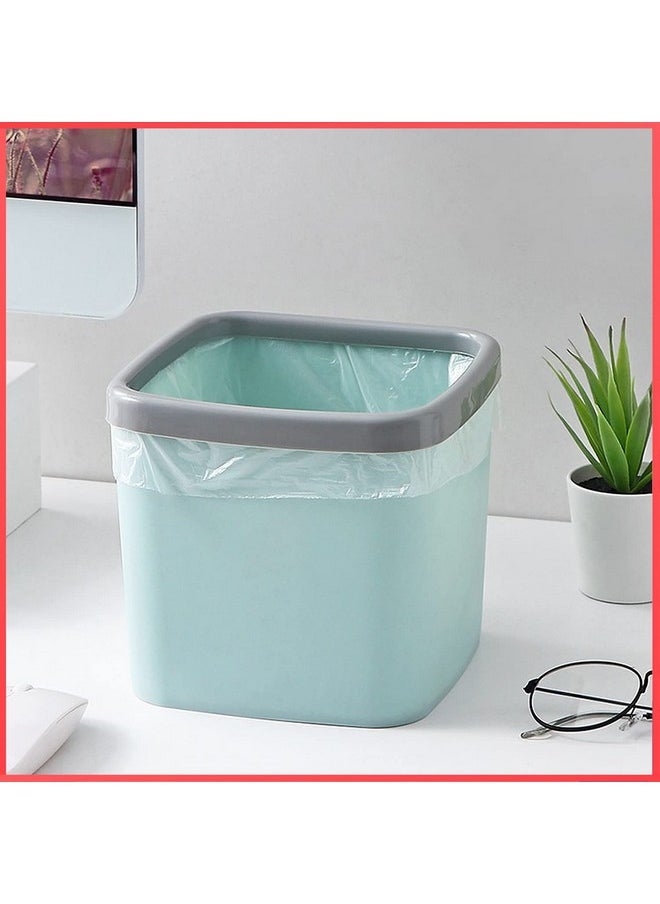 wolpin wolpin Plastic Table Open-Top Dustbin Small Size For Desktop, Study Table, Bedroom, Bathroom, Office Mini Portable Waste Bin For Kitchen (16 X 18 X 20.5 Cm) Blue  - Image 2