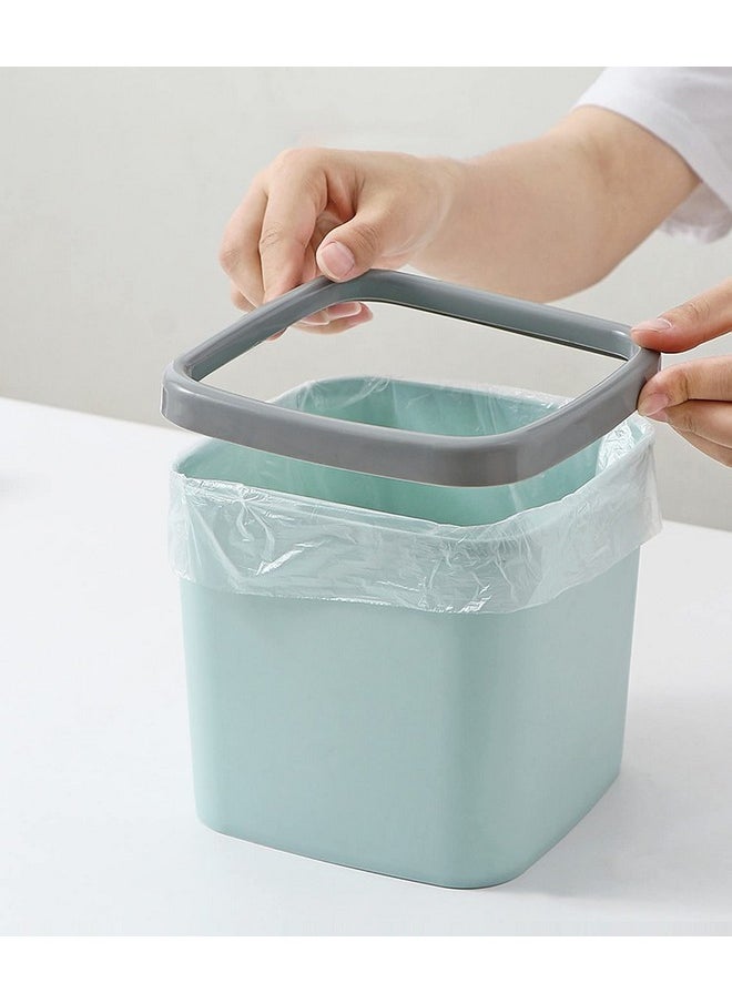 wolpin wolpin Plastic Table Open-Top Dustbin Small Size For Desktop, Study Table, Bedroom, Bathroom, Office Mini Portable Waste Bin For Kitchen (16 X 18 X 20.5 Cm) Blue  - Image 1