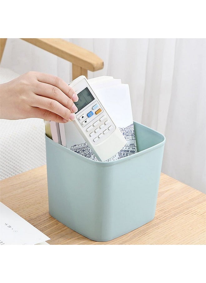 wolpin wolpin Plastic Table Open-Top Dustbin Small Size For Desktop, Study Table, Bedroom, Bathroom, Office Mini Portable Waste Bin For Kitchen (16 X 18 X 20.5 Cm) Blue  - Image 3
