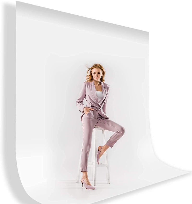 HIFFIN 8x14 Ft, White Professional Backdrop for Background Photography Background Stand for Photo Light Studio Accurate Size 8x14 Ft, - Image 1