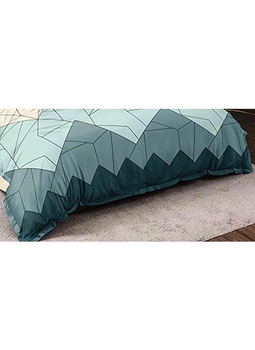 Femfairy Femfairy Microfiber 120GSM Reversible Single Bed AC Comforter with Single Glace Cotton Bed Bedsheet and Pillow Cover 60x90 Inches Pastel Green  - Image 2