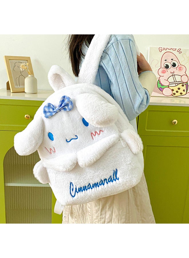 Cartoon Sanrio Yugui School Bag Cute Plush Toy Bag Backpack Large Capacity Backpack-Color:Melody Powder-Height:37*31* 10cm (0.255kg) - Image 3
