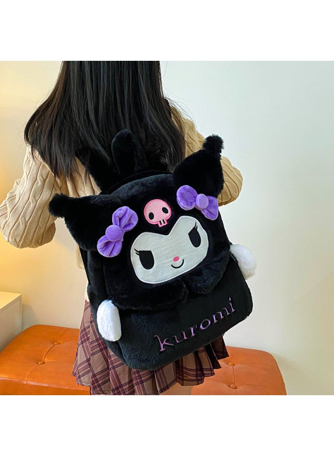 Cartoon Sanrio Yugui School Bag Cute Plush Toy Bag Backpack Large Capacity Backpack-Color:Melody Powder-Height:37*31* 10cm (0.255kg) - Image 2