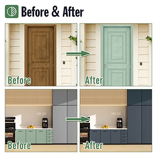 DWIL Matte Finish Furniture Paint - 32 Oz Wood Paint for Cabinets, Doors, Tables, and Dressers Refinishing - Water-Based, Non-Toxic & Odorless, Easy to Apply(Ivory White)-With Tools - Image 5