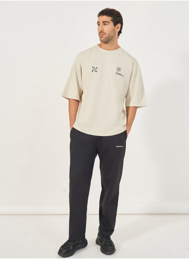 Styli Styli Front and Back Graphic Print Interlock Boxy T-Shirt  - Image 2