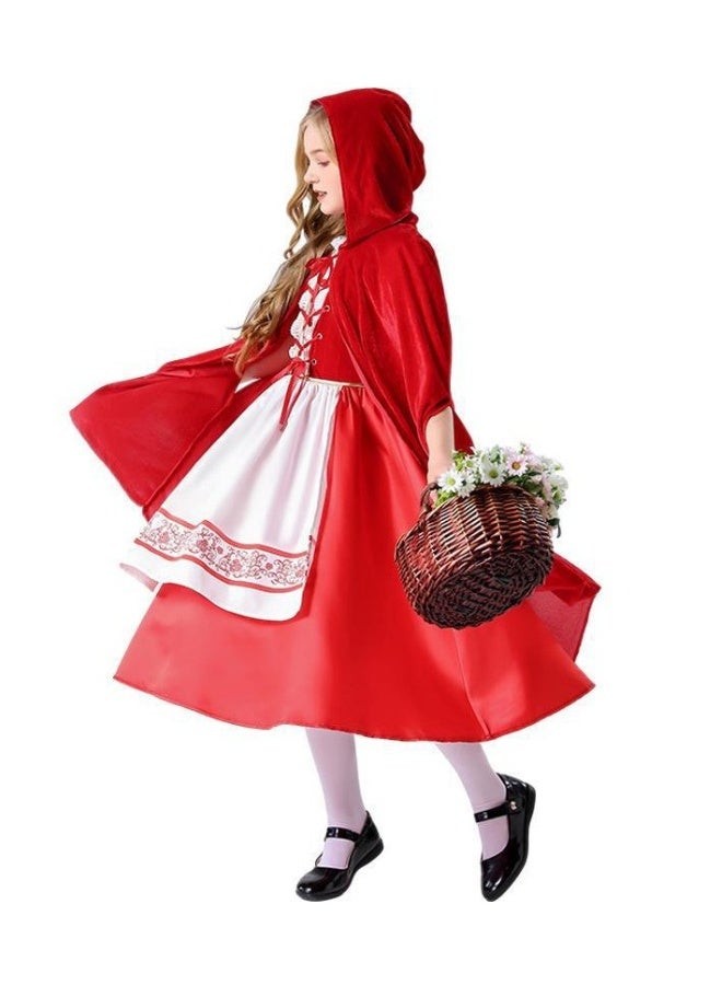 Beauenty Little Red Riding Hood Cosplay Costume for Halloween & Role Play - Game-Themed Polyester Outfit for Kids - Image 2