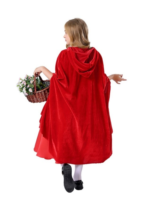 Beauenty Little Red Riding Hood Cosplay Costume for Halloween & Role Play - Game-Themed Polyester Outfit for Kids - Image 3