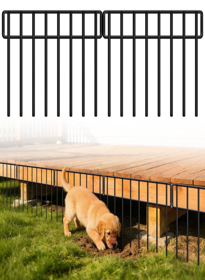 HIHADUUM 14 Panels 13 Inch(H) X 20 Ft(L) Animal Barrier Fence, Decorative Garden Fence, Metal Wire Garden Fence Border, No Dig Fence Border for Dog Rabbits Ground Stakes Defense and Outdoor Patio - Image 1