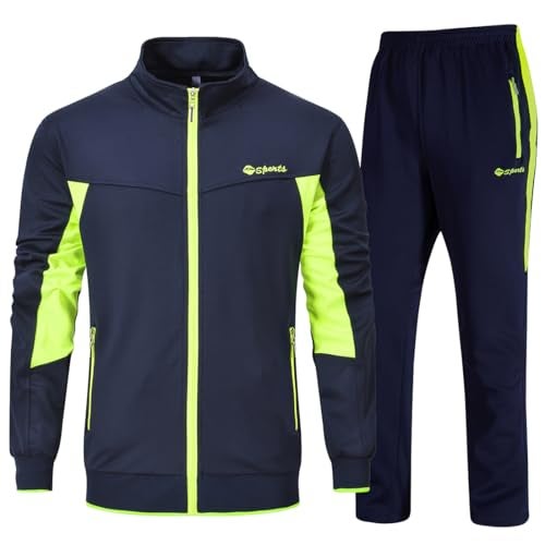 YSENTO Men's Tracksuits Outfits Set 2 Piece Jogging Suits Warm Up Sweatsuits Sweat Track Suits Sets Green M - Image 1