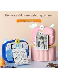 Generic 4K HD Photo-free Digital Camera HD SLR Dual Lens Photography Camera Toy-Color:Cat Style Royal Blue Without Card  - Image 3