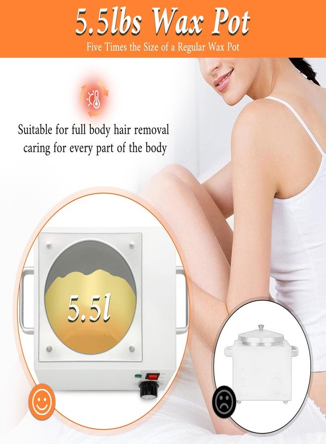 Orsong 5.5 lbs Wax Pot Warmer Professional for Hair Removal,Large Wax Pot with 32-248℉(0-120℃) Temperature Adjustment Settings for Home,Beauty Salon,Spa,Barber Shop,Gift - Image 4