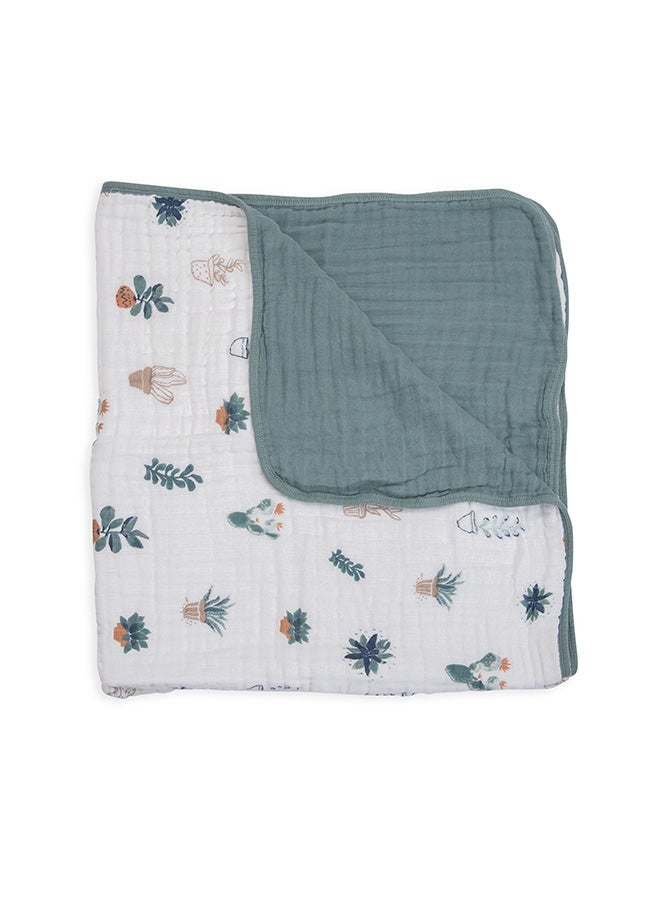 Little Unicorn Original Premium Cotton Quilt | Multi-Layered & Extra-Soft Muslin Fabric |for Babies & Toddlers (Prickle Pots) - Image 2