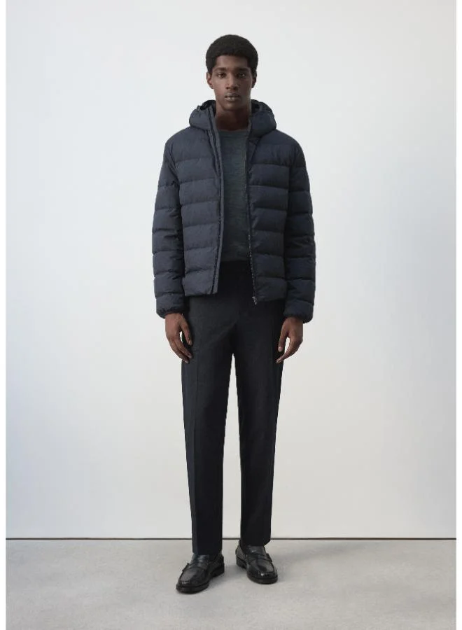 Mango Man 57-AZUL NOCHE Water-repellent jacket, 80% down, 20% feather filling for Men | Best Price UAE