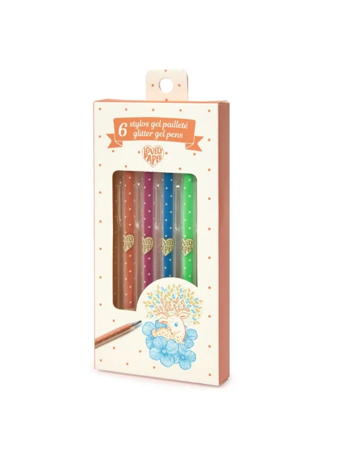 DJECO Gel Pens 6 Glitter Gel Pens