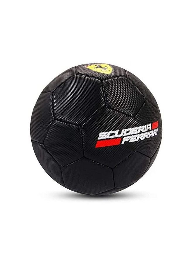 Ferrari FERRARI 5 MACHINE SEWING SOCCER BALL black two RED lines F611  - Image 3
