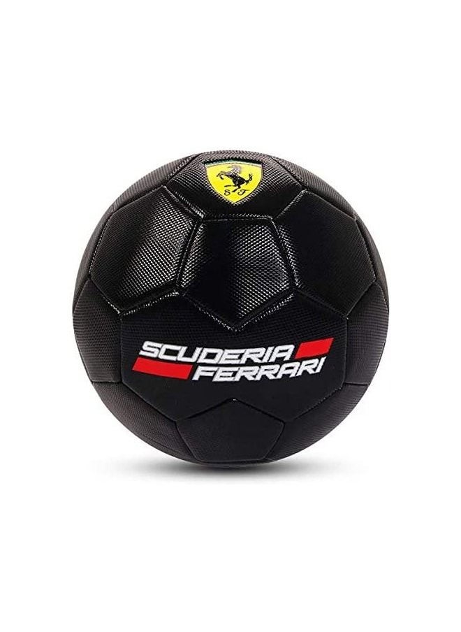 Ferrari FERRARI 5 MACHINE SEWING SOCCER BALL black two RED lines F611  - Image 2