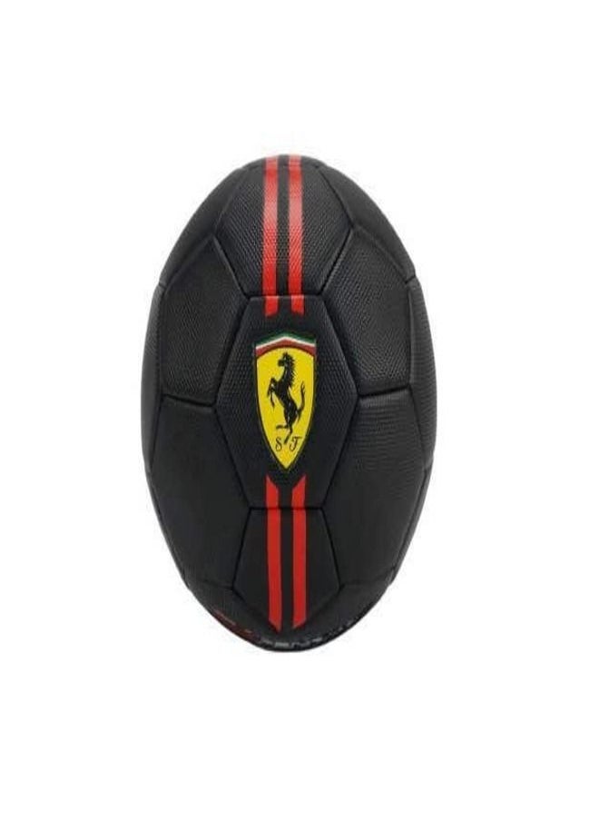 Ferrari FERRARI 5 MACHINE SEWING SOCCER BALL black two RED lines F611  - Image 1