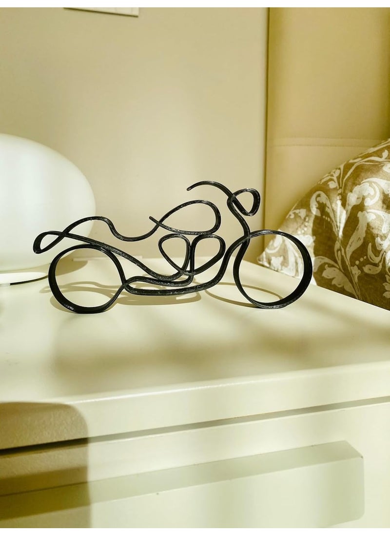 EROTNGO EROTNGO Minimalist Motorcycle Plastic Sculpture Tabletop Figure Chopper Bike Home Decor Ideal Statue Gift for Housewarming and Shelf Display  - Image 1