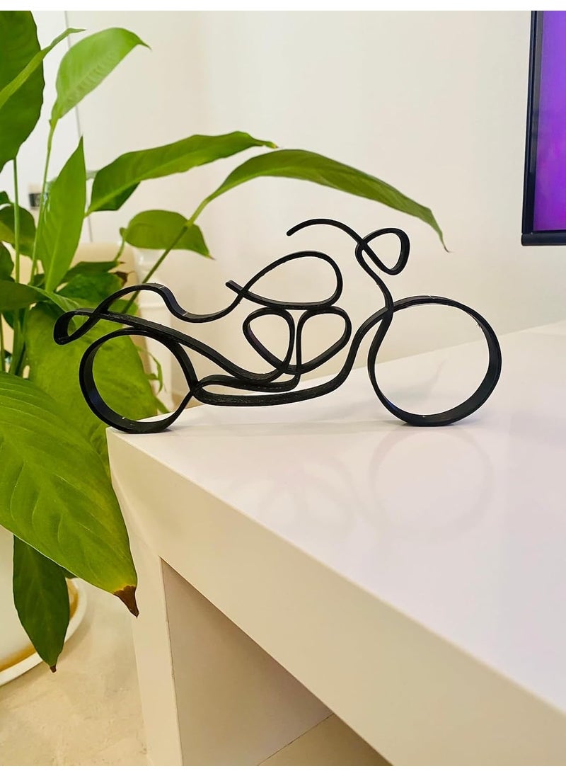EROTNGO EROTNGO Minimalist Motorcycle Plastic Sculpture Tabletop Figure Chopper Bike Home Decor Ideal Statue Gift for Housewarming and Shelf Display  - Image 3