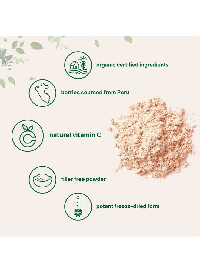 Organic Camu Camu Powder 12 Oz  High Natural Vitamin C Level  Fresh Freezedried Berries Source  Supports Energy And Immune Health  No Gmos Vegan Friendly