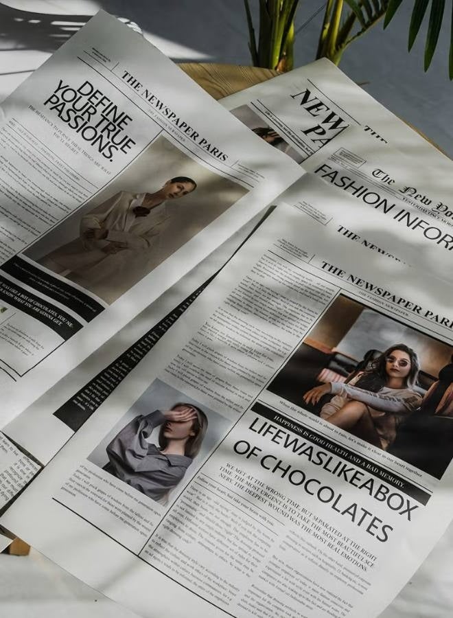 4 قطع من دعامات التصوير الفوتوغرافي لصحيفة إنجليزية، ملابس عصرية، ديكور منزلي، دعامات خلفية لتصوير الطعام، ورق تغليف الزهور، ديكورات الأجواء - Image 3