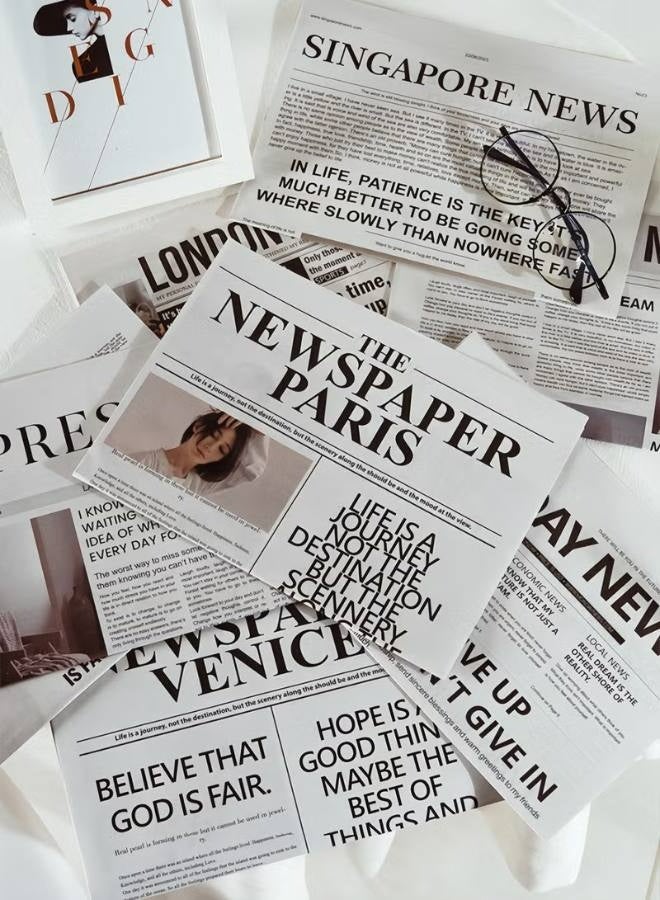 4 قطع من دعامات التصوير الفوتوغرافي لصحيفة إنجليزية، ملابس عصرية، ديكور منزلي، دعامات خلفية لتصوير الطعام، ورق تغليف الزهور، ديكورات الأجواء - Image 2