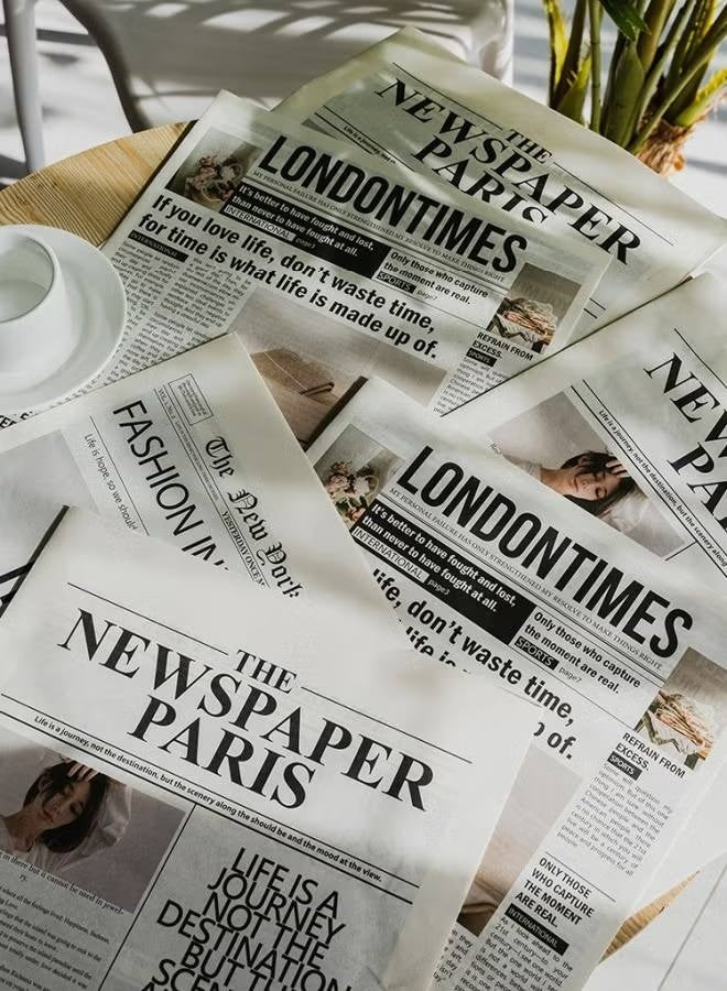4 قطع من دعامات التصوير الفوتوغرافي لصحيفة إنجليزية، ملابس عصرية، ديكور منزلي، دعامات خلفية لتصوير الطعام، ورق تغليف الزهور، ديكورات الأجواء - Image 5
