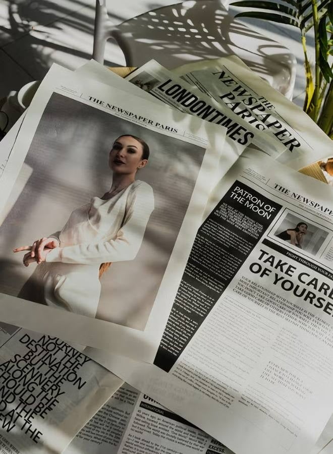 4 قطع من دعامات التصوير الفوتوغرافي لصحيفة إنجليزية، ملابس عصرية، ديكور منزلي، دعامات خلفية لتصوير الطعام، ورق تغليف الزهور، ديكورات الأجواء - Image 4