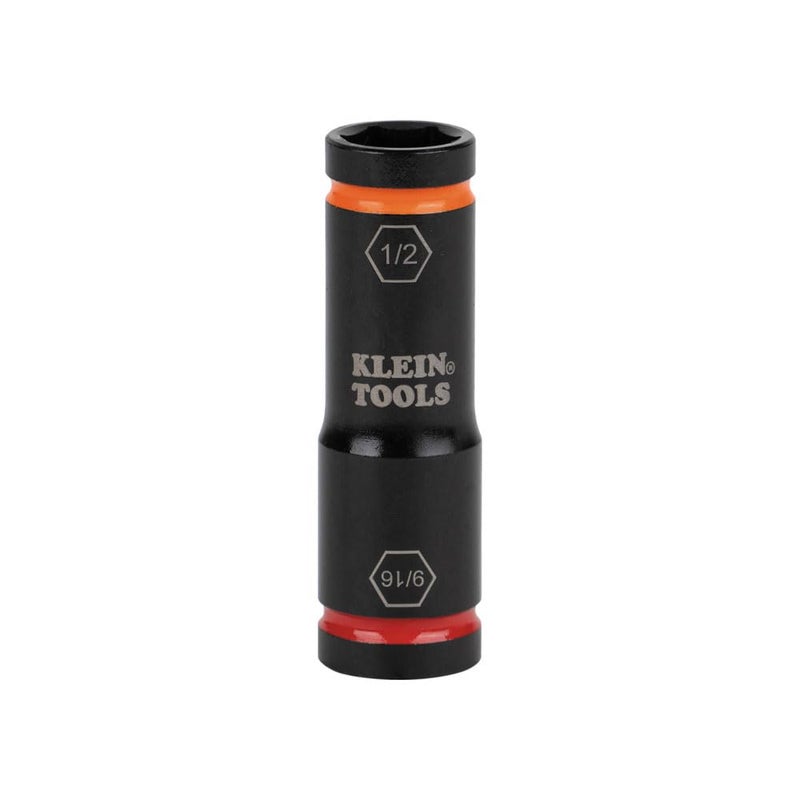 Klein Tools 66076 Impact Driver Flip Socket 916 and 12Inch Sizes Use with Klein Tools Compact Impact Wrenches BAT20CW BAT20CW1