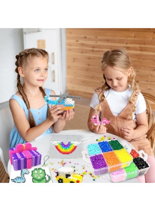 Fuse Beads Kit for Kids - 11000 Beads, 20 Colors, 5mm Craft Kit with Storage Box, Pegboards & Accessories, Arts & Crafts Set for Girls & Boys, DIY Creative Birthday Gifts - view 5