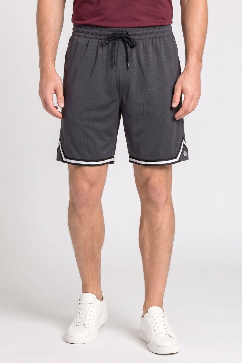 RBX Men Sportswear Fit Basketball Shorts, Dark Grey - Image 1