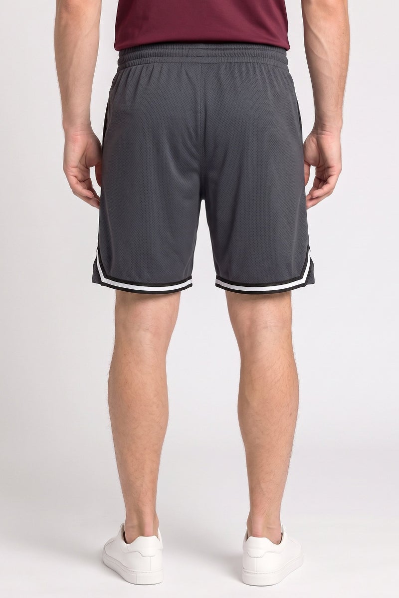 RBX Men Sportswear Fit Basketball Shorts, Dark Grey - Image 4