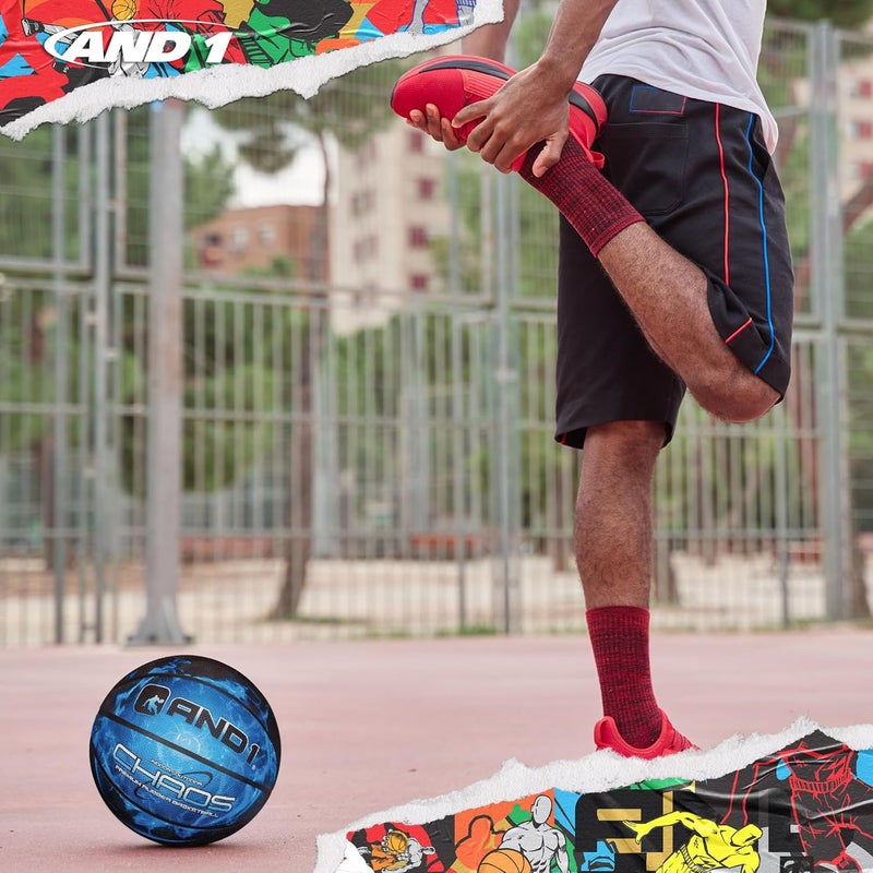And1 Chaos Basketball: Official Regulation Size 7 (29.5 inches) Rubber - Deep Channel Construction Streetball, Made for Indoor Outdoor Basketball Games - Image 4