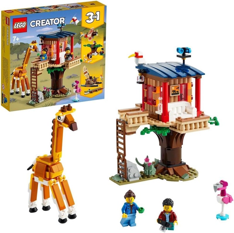 LEGO Creator 3in1 Safari Wildlife Tree House Building Kit (397 Pieces) - Image 1