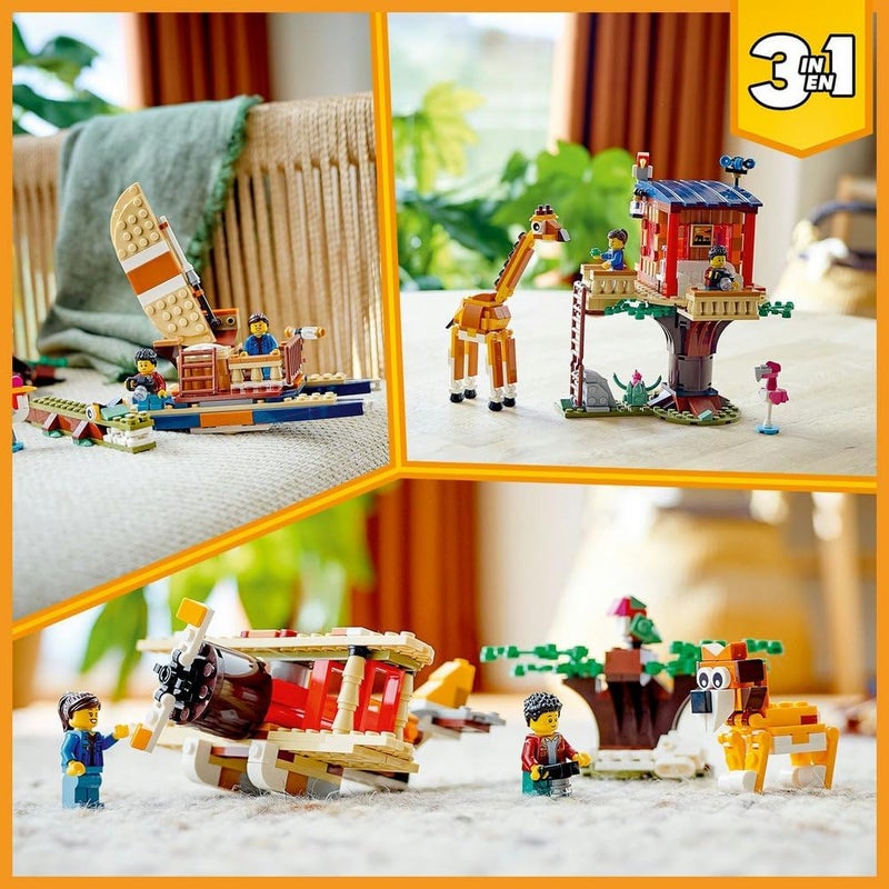 LEGO Creator 3in1 Safari Wildlife Tree House Building Kit (397 Pieces) - Image 3