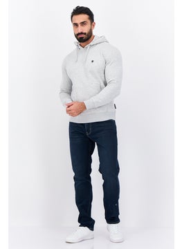 French Connection Men Hooded Long Sleeve Embroidered Logo Sweatshirt, Grey  - Image 4