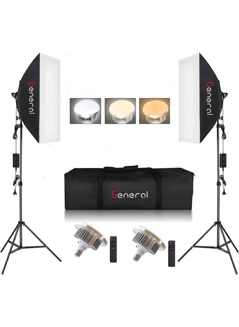 general LIGHT KIT2pc With Soft Box LED 2X150W - Image 1