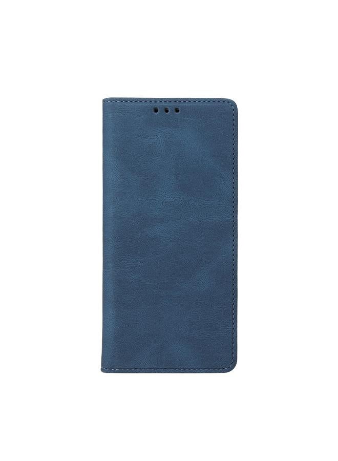 S-TOP Case For Samsung Galaxy S21 FE 5G Simple Suction Closure Horizontal Flip Leather Case with Holder & Card Slot & Wallet - Image 2