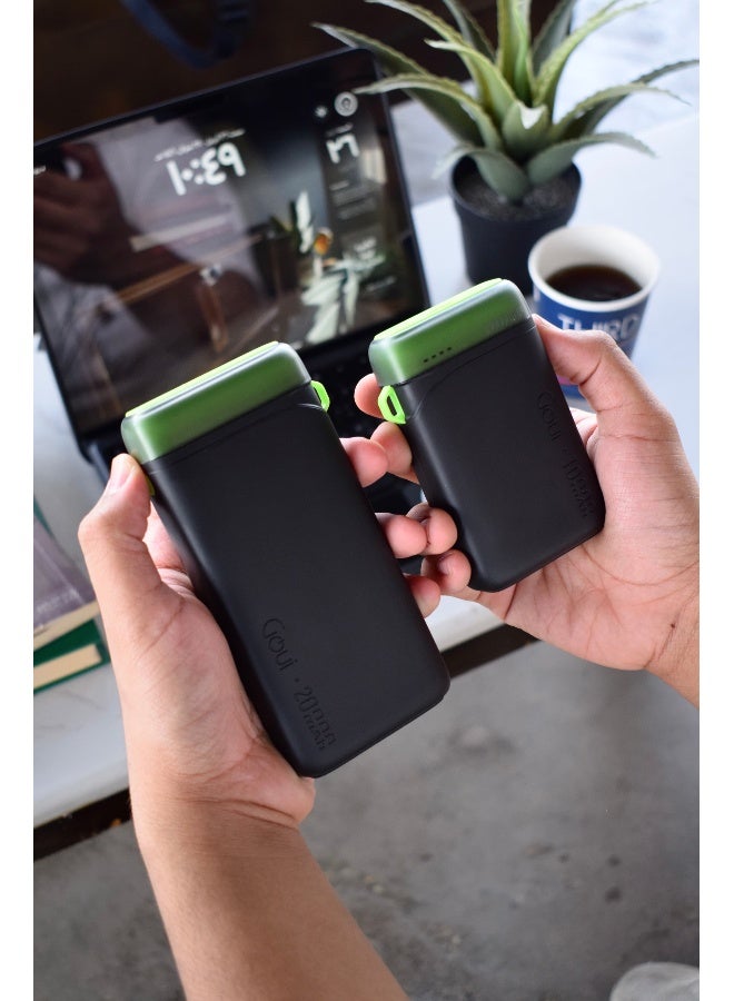 Goui 10000 mAh & 20000 mAh Pack of 1 each) Pwani Power Bank Portable Charger – Simultaneous Charging for Smartphones, Tablets, Bluetooth Devices, and More | Compact and Travel-Friendly Design for Instant Power Anywhere - Multicolour Multicolour - Image 5