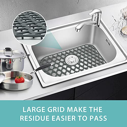SAMSIER Silicone Sink Protectors Mats (13x11 & 14x12 & 16x12 & 18x16 & 19x14 & 21x16 & 22x13 & 25x16 & 26x14 & 28x14 & 30x16) for Bottom of Kitchen Sink (19”x14”, Rear Drain) - Image 2