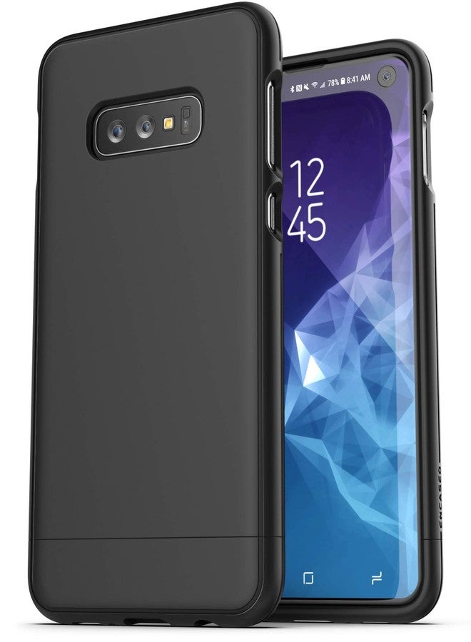 Encased Ultra-Slim Belt Case for Samsung Galaxy S10e - SlimShield Series Hard Cover w/Holster Clip (Matte Black) - Image 2