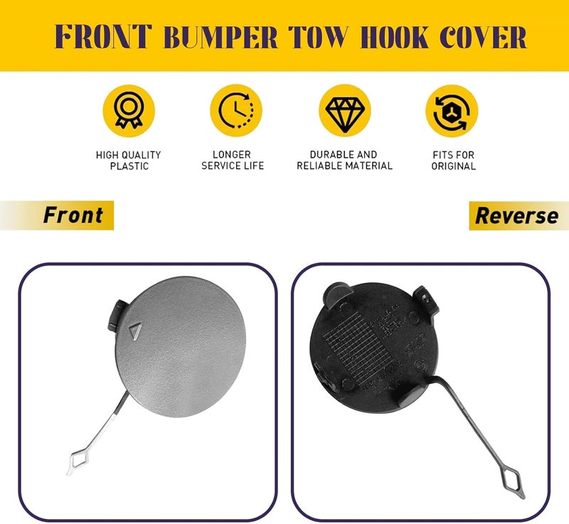 JHRISE Front Bumper Tow Hook Cover for BMW 4 Series M-Sport F32 F33 F36 (2014-2019) - Silver - Image 5