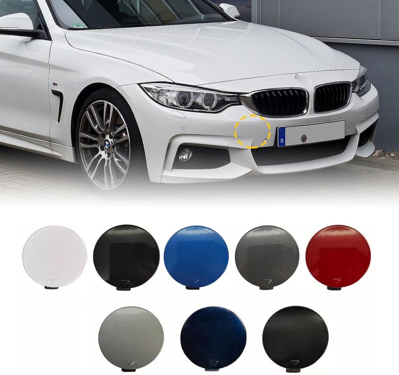 JHRISE Front Bumper Tow Hook Cover for BMW 4 Series M-Sport F32 F33 F36 (2014-2019) - Silver - Image 1