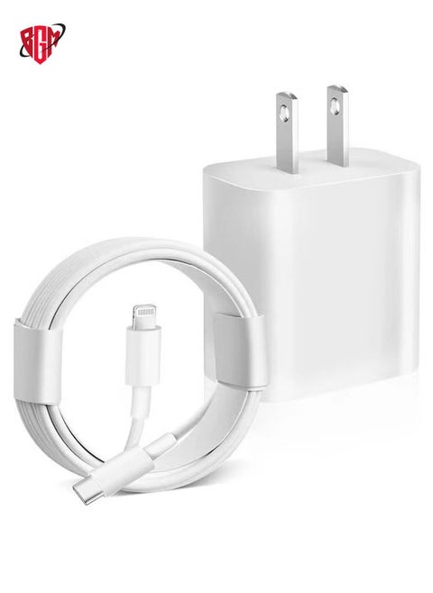 iPhone 13 Fast ChargerApple MFi Certified‘20W USB C Fast Charger Block PD Wall Plug Charger with 3FT Type C to Lightning Cable for iPhone 13/13 Pro/13 Pro Max/12/12 Pro/11/11 Pro/XS Max/XR/AirPods