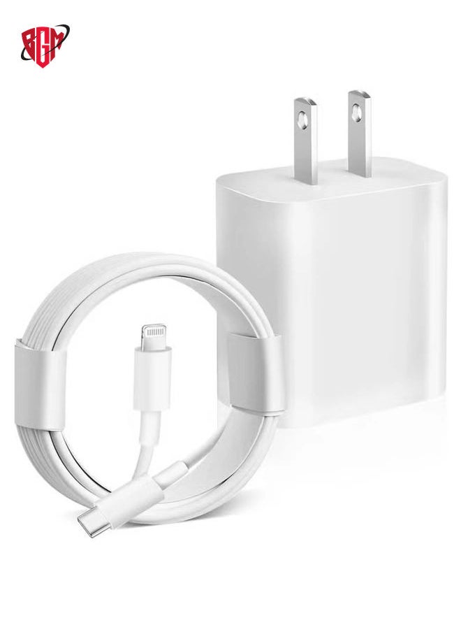 BGM - iPhone 13 Fast ChargerApple MFi Certified‘20W USB C Fast Charger Block PD Wall Plug Charger with 3FT Type C to Lightning Cable for iPhone 13/13 Pro/13 Pro Max/12/12 Pro/11/11 Pro/XS Max/XR/AirPods - Image 1