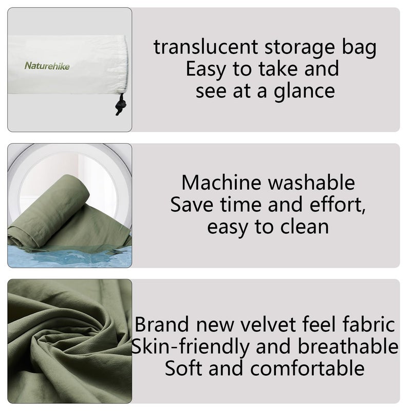 windhike بطانية نوم ناتشرهايكر خفيفة الوزن 4.51 أونصة - كيس نوم للبالغين و كيس نوم للسفر و شراشف السفر و شراشف التخييم للتنزه و الفنادق و النزل، مريحة وسهلة العناية، بطول كامل (أزرق زهييوان) - Image 4