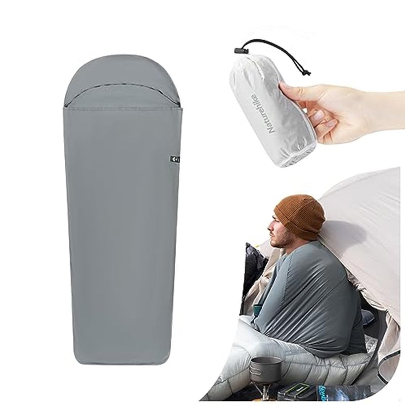 windhike بطانية نوم ناتشرهايكر خفيفة الوزن 4.51 أونصة - كيس نوم للبالغين و كيس نوم للسفر و شراشف السفر و شراشف التخييم للتنزه و الفنادق و النزل، مريحة وسهلة العناية، بطول كامل (أزرق زهييوان) - Image 1