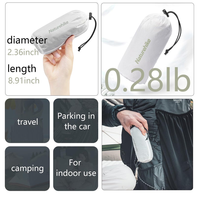 windhike بطانية نوم ناتشرهايكر خفيفة الوزن 4.51 أونصة - كيس نوم للبالغين و كيس نوم للسفر و شراشف السفر و شراشف التخييم للتنزه و الفنادق و النزل، مريحة وسهلة العناية، بطول كامل (أزرق زهييوان) - Image 3