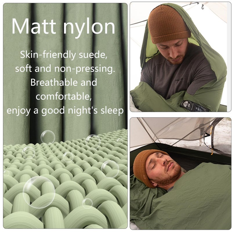 windhike بطانية نوم ناتشرهايكر خفيفة الوزن 4.51 أونصة - كيس نوم للبالغين و كيس نوم للسفر و شراشف السفر و شراشف التخييم للتنزه و الفنادق و النزل، مريحة وسهلة العناية، بطول كامل (أزرق زهييوان) - Image 2