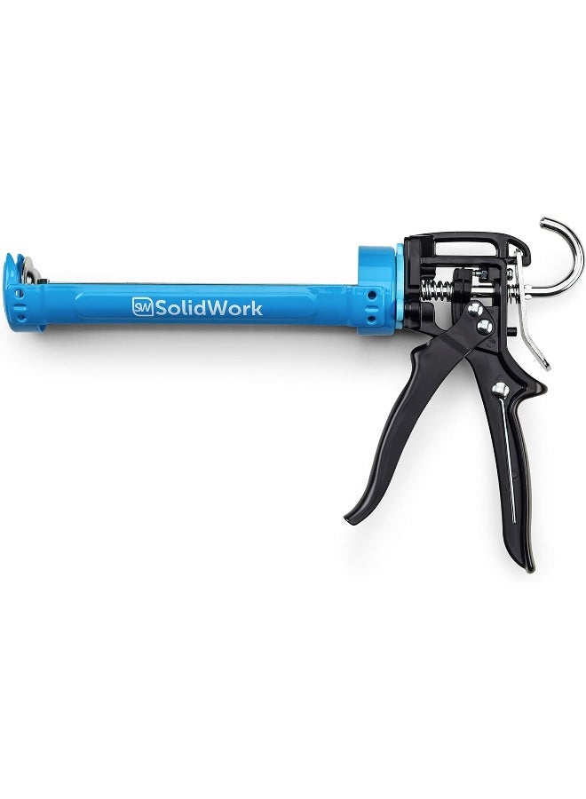 Solidwork  Drip-Free Caulk Gun With Ergonomic Steel Handle, Up To 1/10 Gallon Cartridge, Adjustable 24:1 Or 12:2 Thrust Ratio  - Image 4